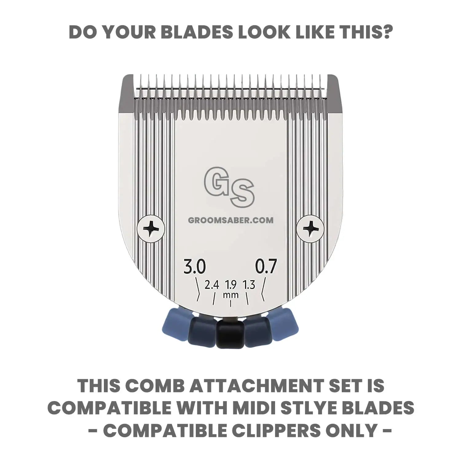 Eight Piece Guard Comb Set (MIDI Blade Compatible)